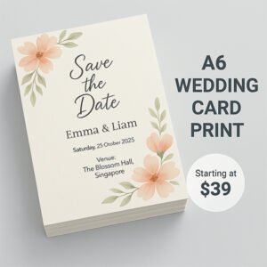 A6 Wedding Card Print