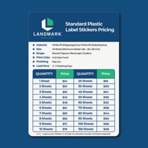 Standard Plastic Label Stickers